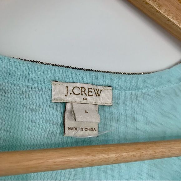 J.Crew Mint Aqua Tank S Like New - Picture 2 of 3